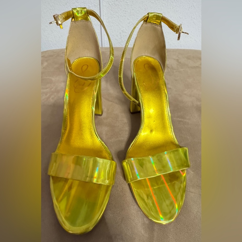 Sam Edelman Shiny Yellow Heels